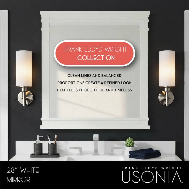 Frank Lloyd Wright USONIA® Harmony 28-inch Wood Mirror