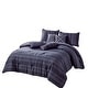 preview thumbnail 21 of 19, Wellco Bedding Comforter Set Bed In A Bag - 7 Piece Luxury POLLY yarn dyed Bedding Sets - Oversized Bedroom Comforters
