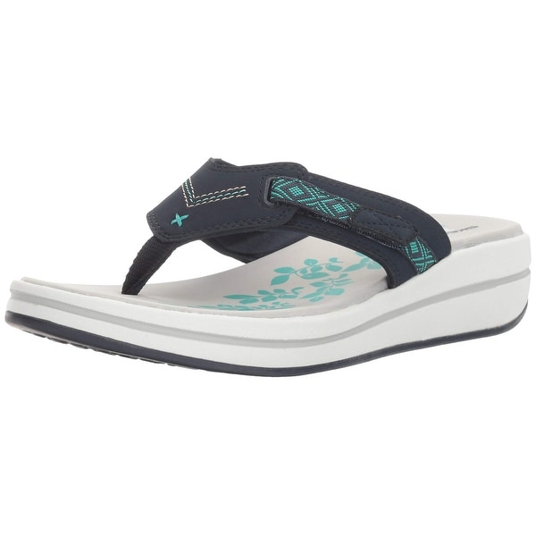 skechers flip flops navy blue