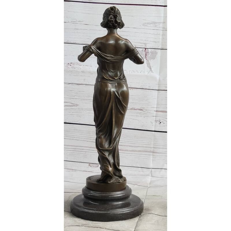 Nymph Of The Woods By Pittaluga - Young Woman Handmade Bronze Female Figure Art