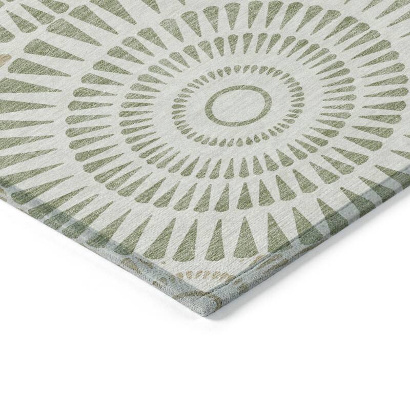HomeRoots Geometric Transitional Rectangle Outdoor Rug