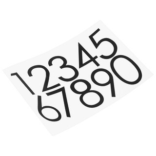 Reflective Mailbox Numbers Sticker 0 - 9 Adhesive Address Sticker Black ...