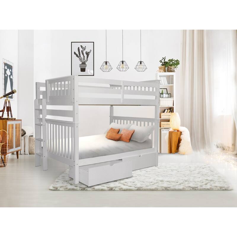 Taylor & Olive Trillium Full over Full Bunk Bed, 2 Drawers