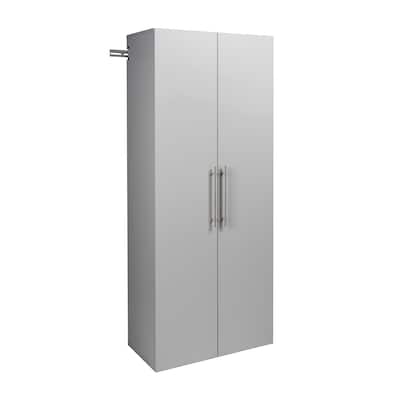 Prepac HangUps 30" Black Large Wall Mounted Garage Cabinet
