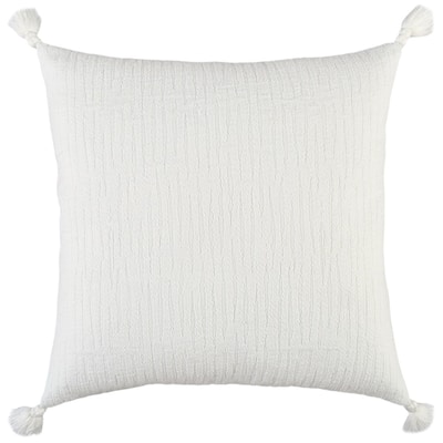 20" White Tonal Abstract Stripe Throw Pillow