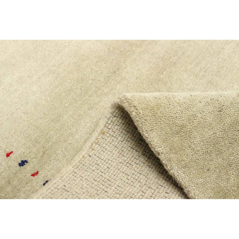 ECARPETGALLERY Hand Loomed Kashkuli Gabbeh Olive Wool Rug - 3'8 x 5'8