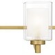 preview thumbnail 5 of 6, Kolt 3-Light Brushed Gold Bath Light