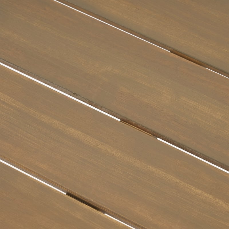 Outdoor Acacia Wood Dining Table/Rustic Metal