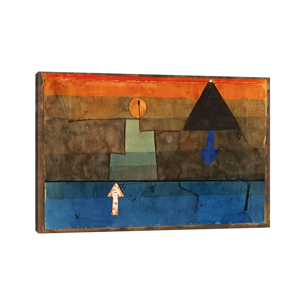 iCanvas "Contrasts in the Evening (Blue and Orange) 1924-1925" by Paul Klee Canvas Print