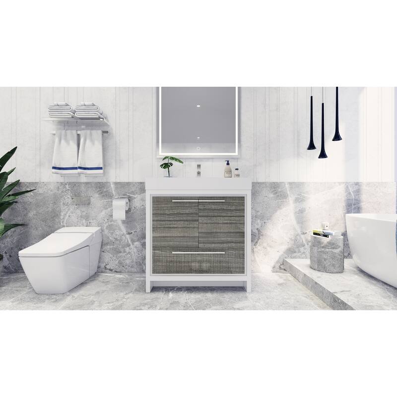Dove 36'' Freestanding Vanity with Reinforced Acrylic Sink