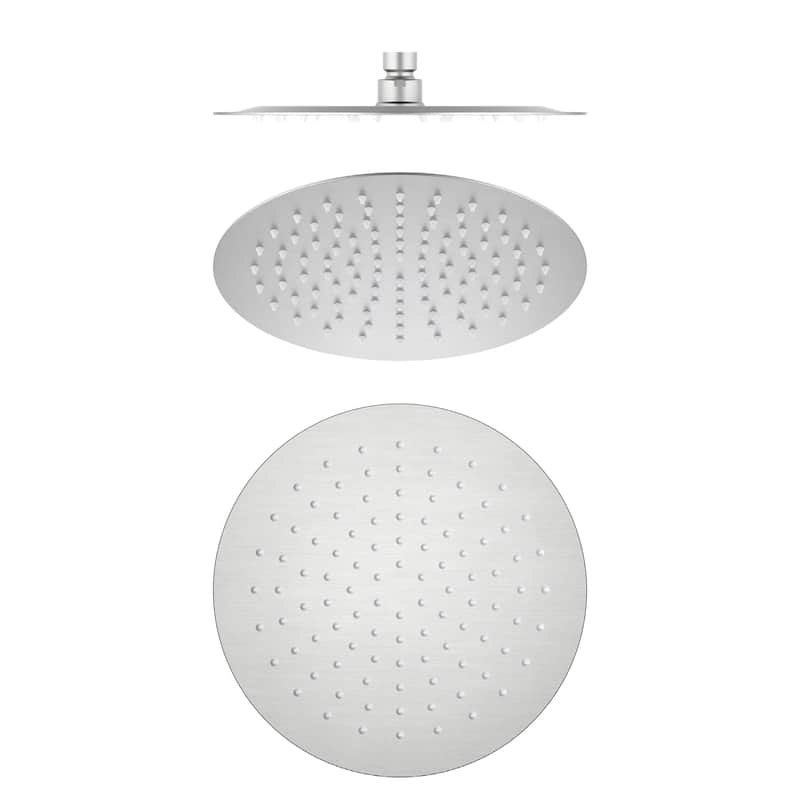 Circular 10" Metal Ultra Thin Profile Rain Shower Head 1.75 GPM - Brushed Nickel