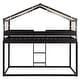 preview thumbnail 6 of 7, Twin over Twin Wood Bunk Bed with Tent, Espresso