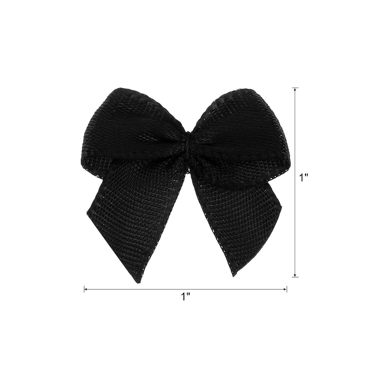 Mini Ribbon Bow 1" Mini Fabric Satin Ribbon Flower Bows
