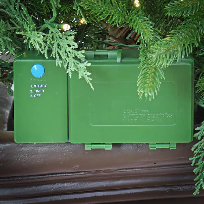 National Tree Company 4 ft. Evergreen and Berries Porch Bush with LED Lights - Green - 4 ft
