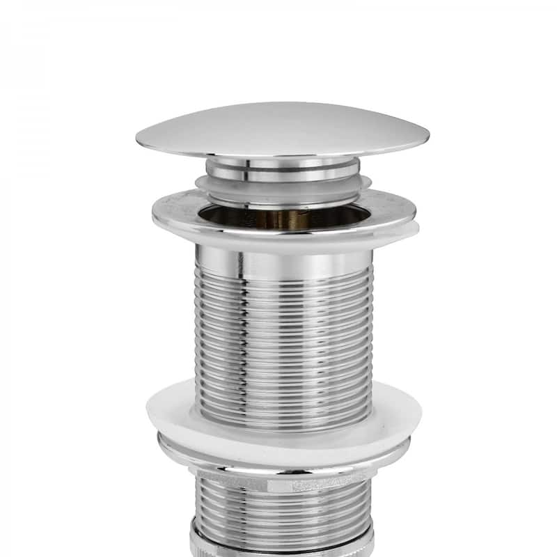 Chrome Plated Brass Pop Up Sink Drain with Mounting Ring for Bathroom Sink Renovators Supply