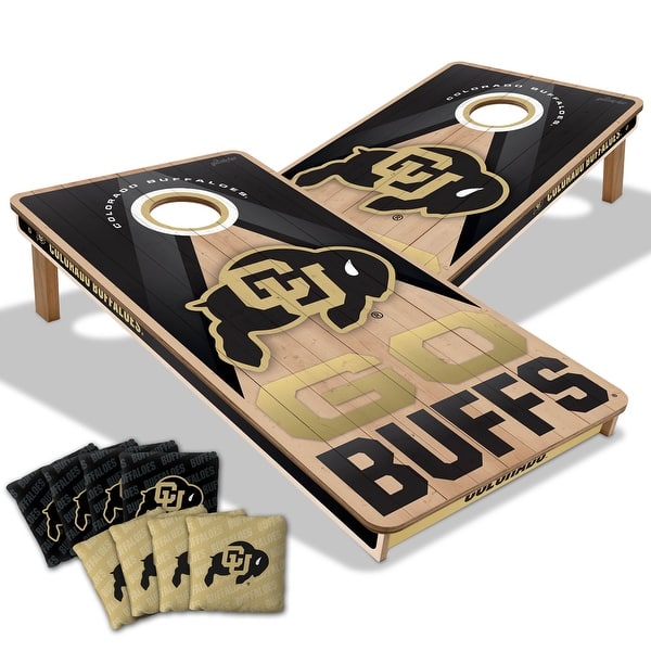 slide 2 of 7, Colorado Buffaloes NCAA 2x4 Professional Cornhole Board Set Include Carrying Case
