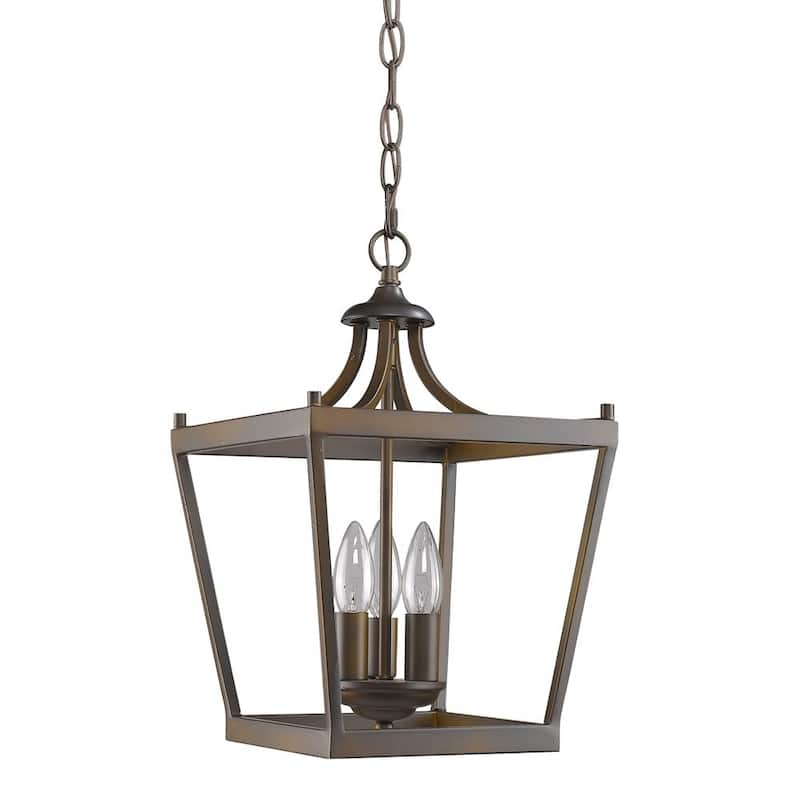 HomeRoots Vintage Brown Metal Tapered Hanging Light - 10' X '16' X '10