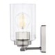 preview thumbnail 11 of 10, Park Ridge Bathroom Vanity Lighting Wall Fixture, Clear Glass Shade, Dimmable, LED Compatible, Over Mirror Mount Steel