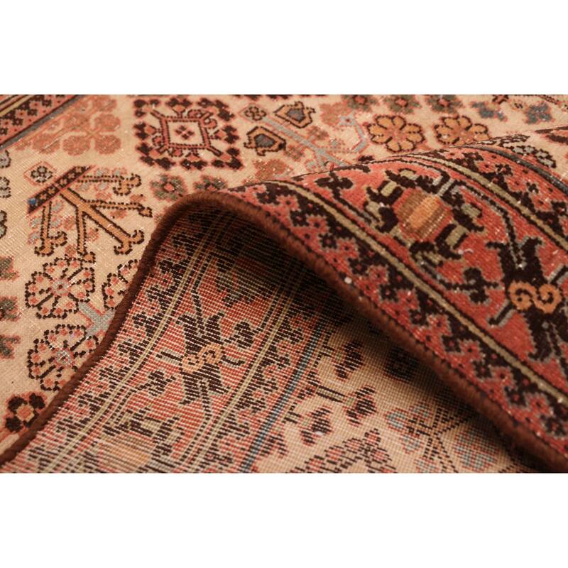 ECARPETGALLERY Hand-knotted Antalya Vintage Cream Wool Rug - 3'7 x 4'11