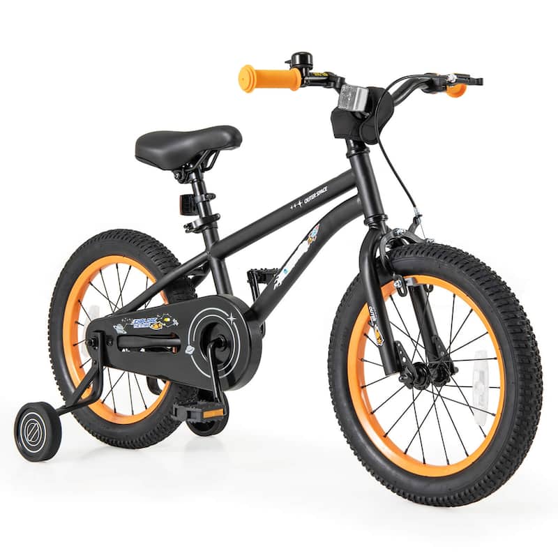 16'' Kids Bike Sport Bicycle w/Adjustable Saddle for 4-7 Years Old - Black