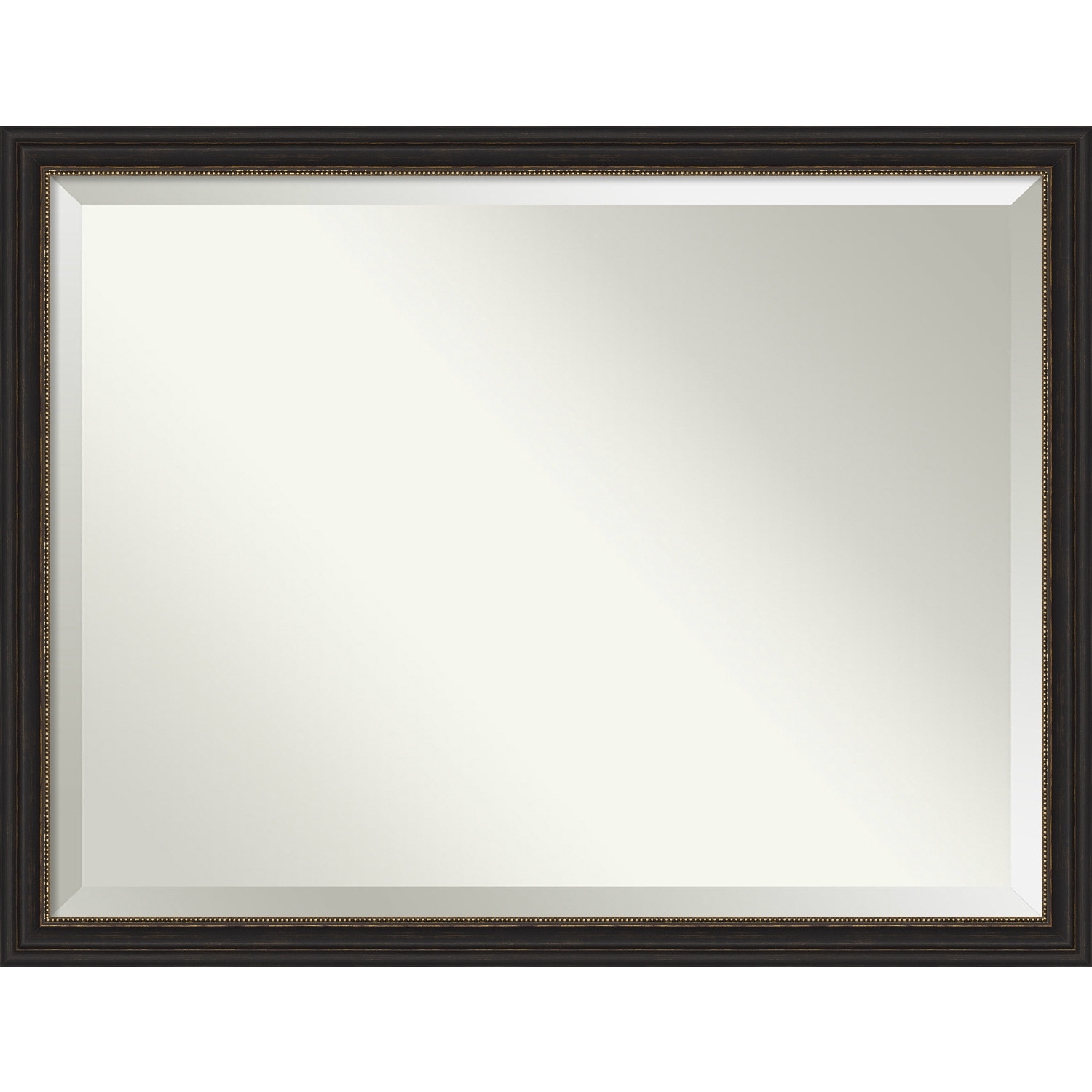 Beveled Bathroom Wall Mirror Accent Bronze Narrow Frame