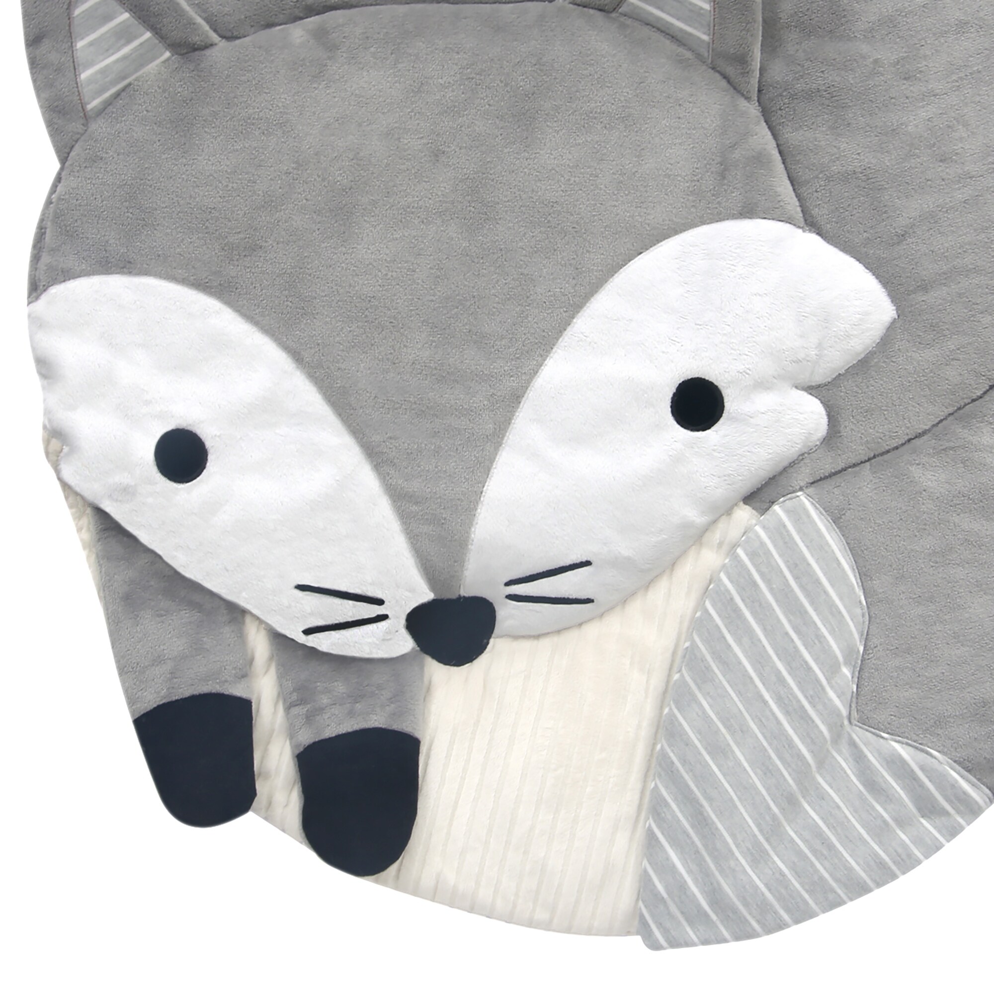 Shop Lambs Ivy Fox Gray White Interactive Baby Play Mat Gray