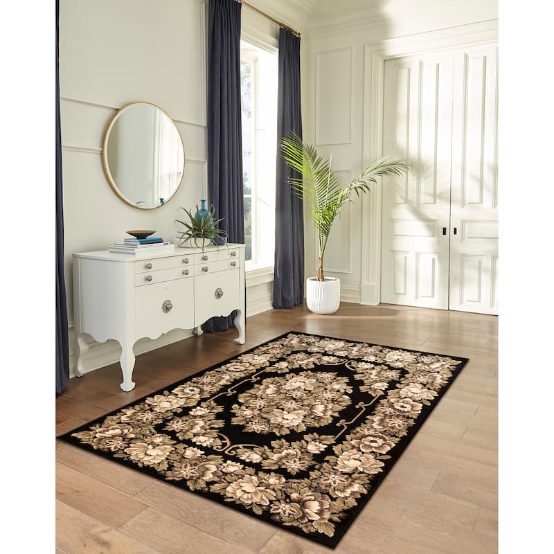 Liora Manne Aurora Aubusson Indoor Rug Ivory 5'3"' x 7'6"