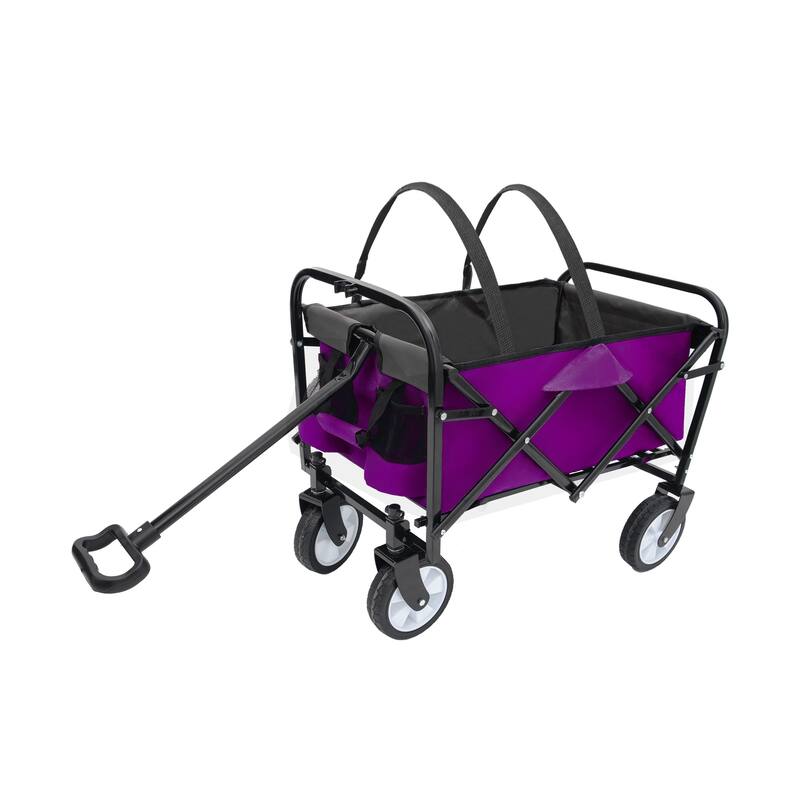 Foldable Wagon with Straps, Beach & Utility Cart, 225lb Capacity