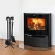 preview thumbnail 11 of 13, 5 Pieces Fireplace Iron Standing Tools Set - base: 8" x 8" x 28" (L x W x H)