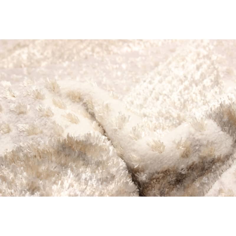 ECARPETGALLERY Machine Woven Fabian Ivory Area Rug