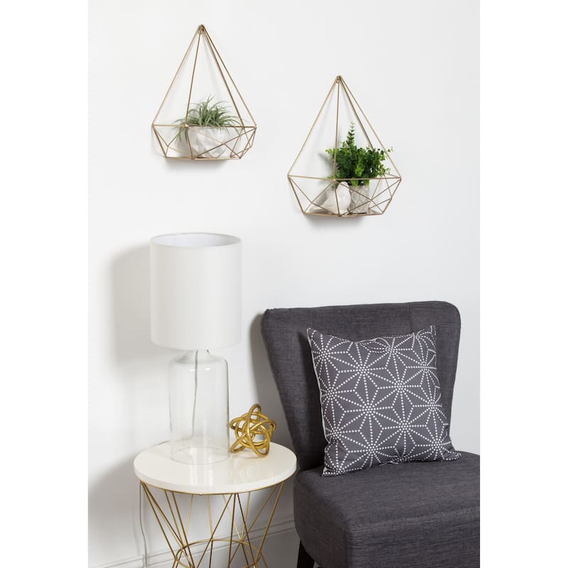 Kate and Laurel Prouve Metal Wall Shelves 2 pc set - 2 Piece