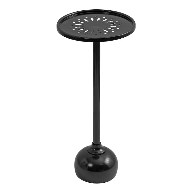 Kate and Laurel Miki Metal Drink Table - 10x10x23 - Black