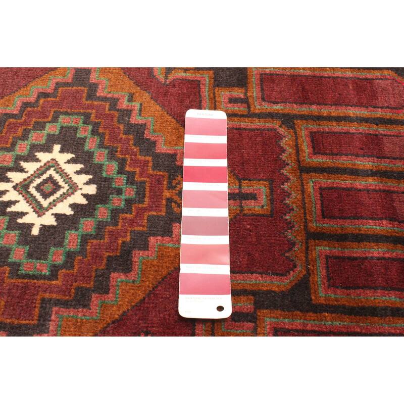 ECARPETGALLERY Hand-knotted Teimani Dark Burgundy Wool Rug - 3'0 x 4'4