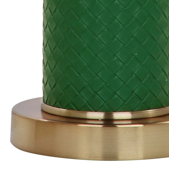 SAFAVIEH Lighting Tomika 32-inch Faux Alligator Grey Table Lamp (Set of 2) - 15"x15"x31.5" - 15Wx15Dx32H