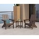 preview thumbnail 2 of 18, POLYWOOD Modern 3-Piece Adirondack Set with Long Island 18" Side Table
