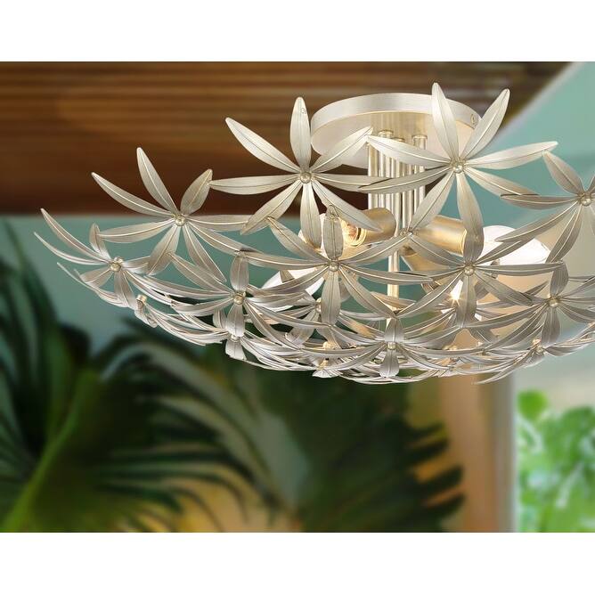 Minka Lavery 2144 Flower Child 4 Light 22" Wide Flush Mount Ceiling