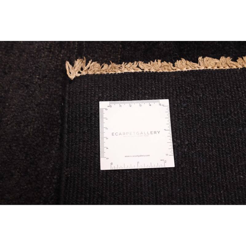 ECARPETGALLERY Hand-knotted Pak Finest Gabbeh Black Wool Rug - 4'0 x 5'9