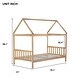 preview thumbnail 3 of 11, White Oak Rubber Wood House Bed,Twin Size Kids Bed