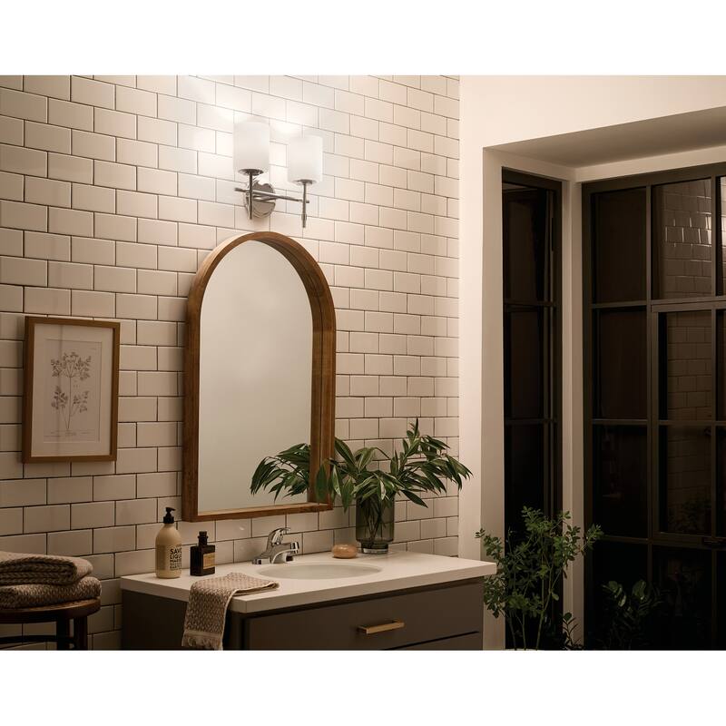 Kichler 55141 Ali 2 Light 14" Wide Vanity Light with Frosted Glass
