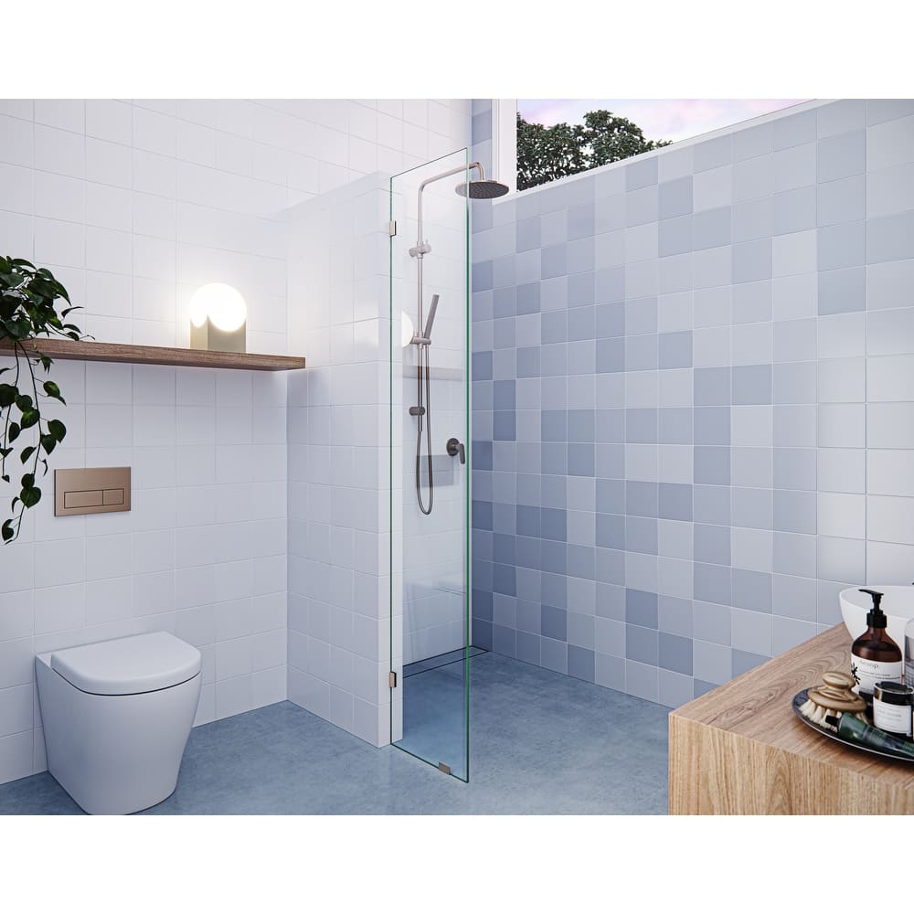 Glass Warehouse 78" x 11.5" Frameless Shower Door - Single Fixed Panel