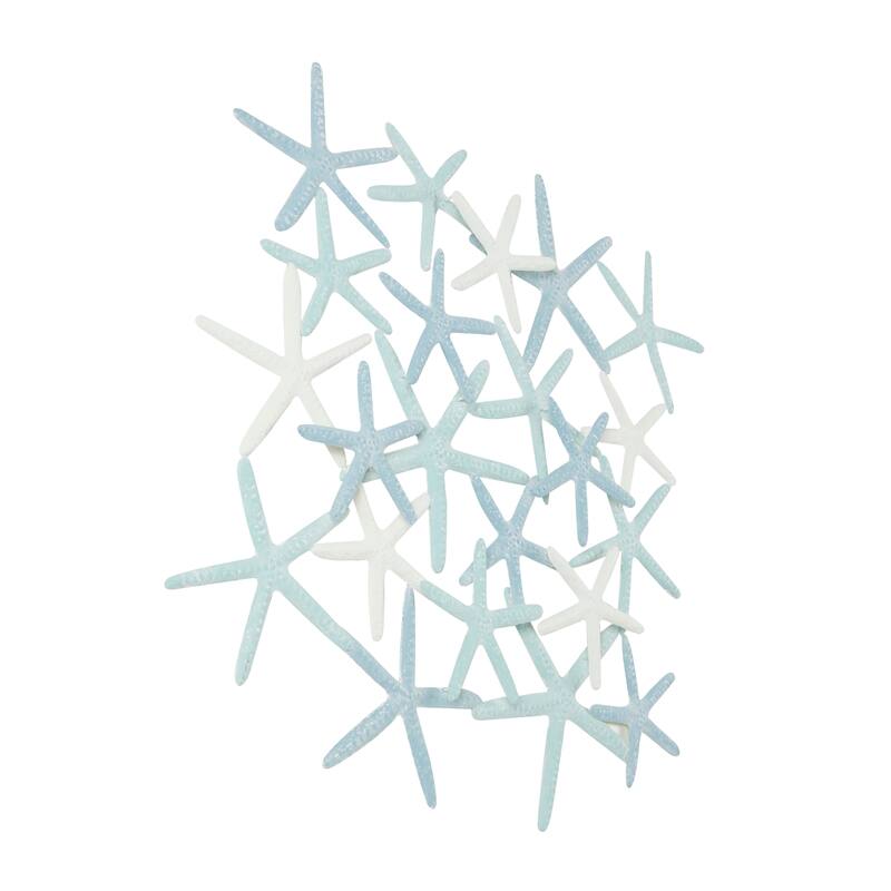 Metal Starfish Overlapping Wall Decor - Light Blue - Roche River Decor