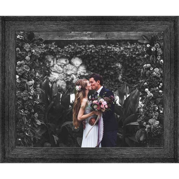 Shop 10x19 Black Barnwood Picture Frame With Acrylic Front And Foam Board Backing Black Barnwood Solid Wood On Sale Overstock 28469289