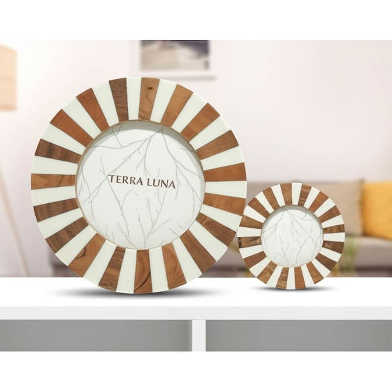 Resin Wood Picture Frame Glass Construction Stylish Decorative Frame - Ivory - 15.5" x 0.75" x 17.5"