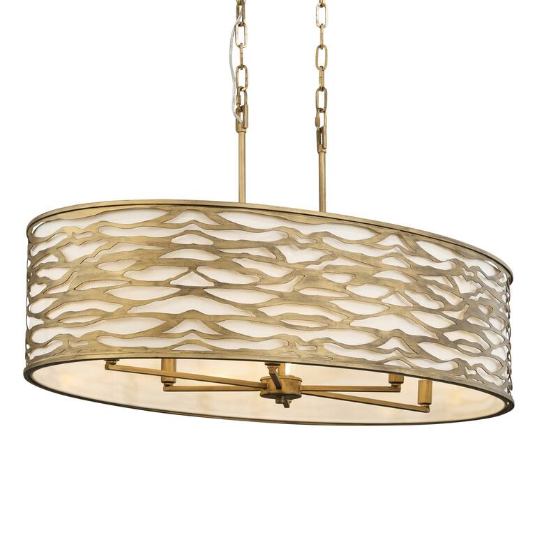 Varaluz Kato 6-Light Oval Pendant - Gold