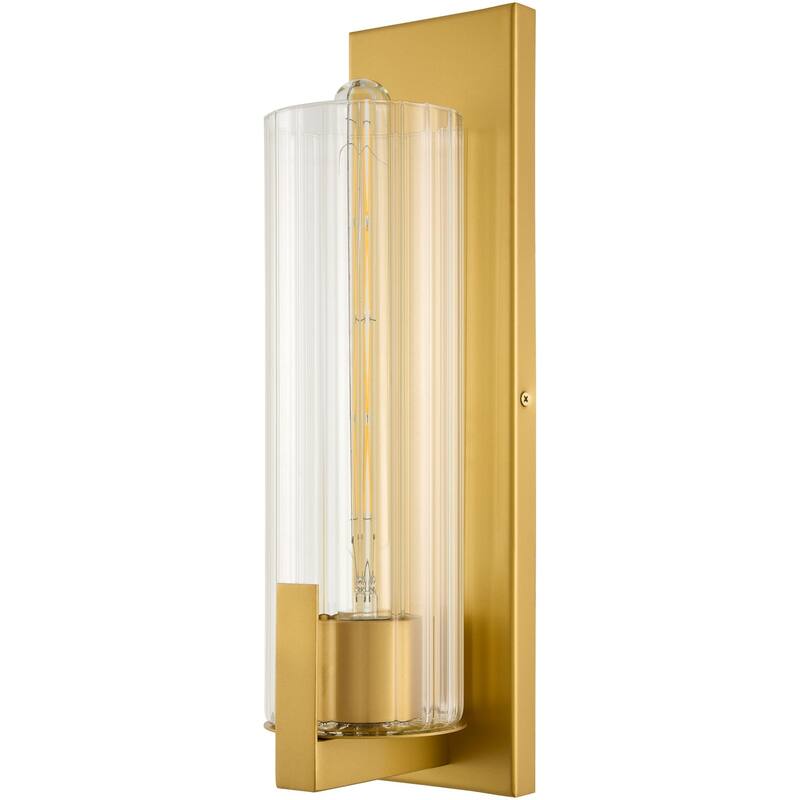 Livabliss Vivonne Traditional Wall Sconce - 4"L x 4"W x 16"H - Gold/Gold