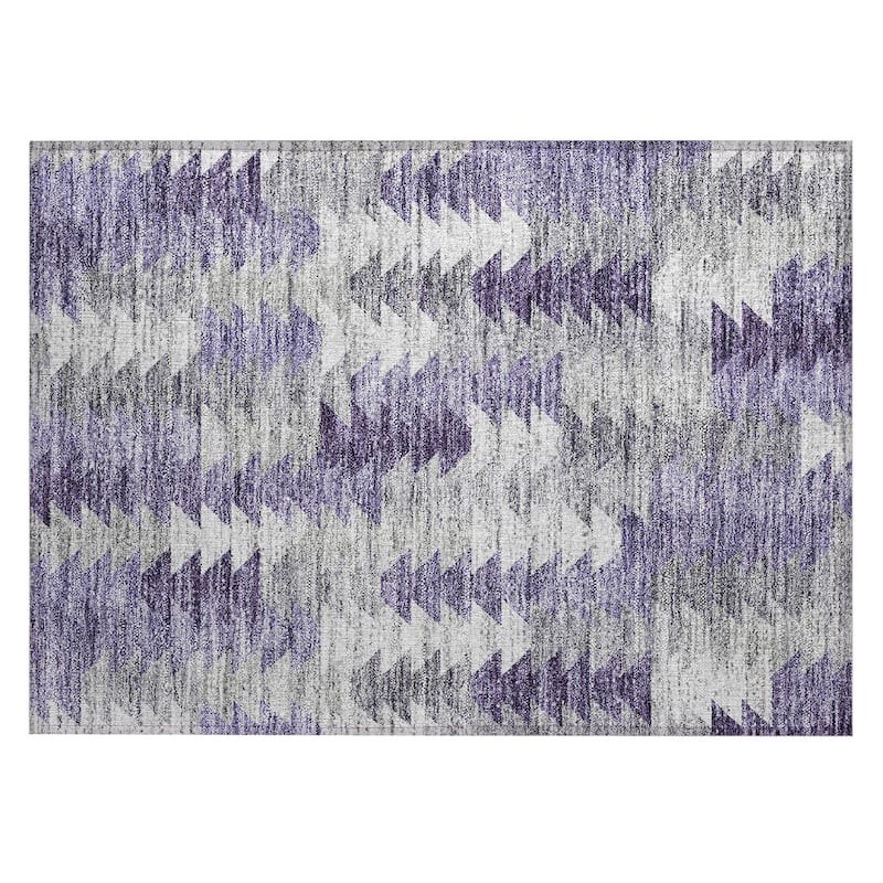 Machine Washable Indoor/ Outdoor Chantille Modern Moroccan Boho Rug