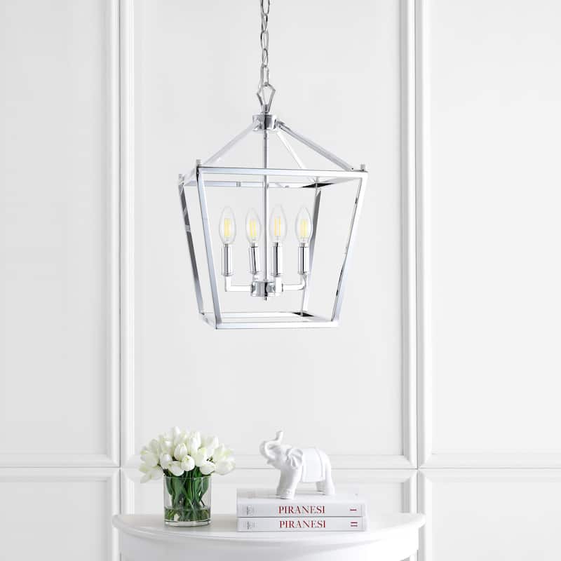 Marion Lantern Metal LED Pendant, by JONATHAN Y