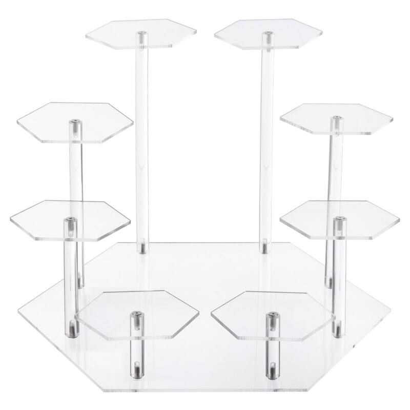 Acrylic Display Stand for Collectible Figures 8 Tier Acrylic Cupcake Stand Clear