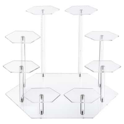 Acrylic Display Stand for Collectible Figures 8 Tier Acrylic Cupcake Stand Clear
