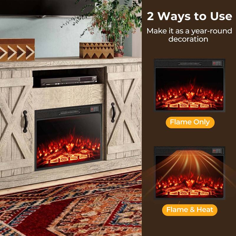 Costway 23" Electric Fireplace Insert with Remote Control Adjustable - See Details